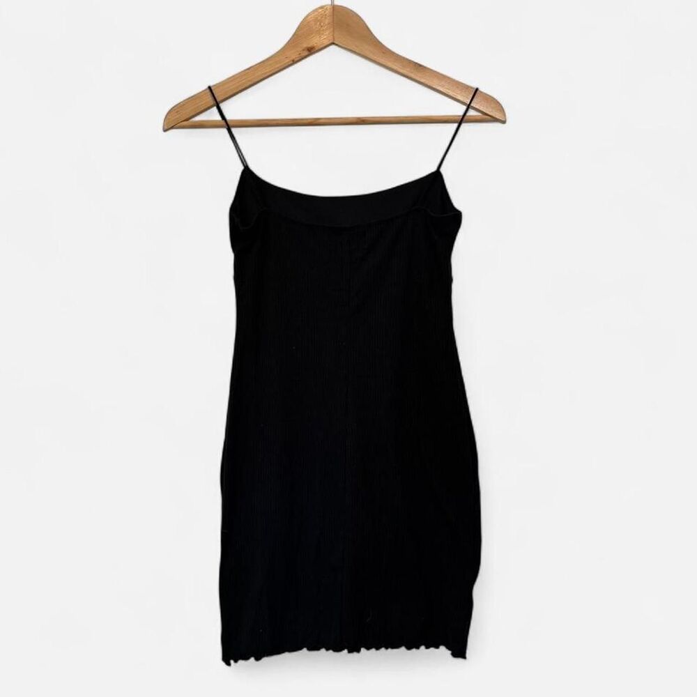 Urban Outfitters black bodycon ribbed mini dress milk maid style top grunge